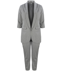 Kostkovaná sada saka a kalhot