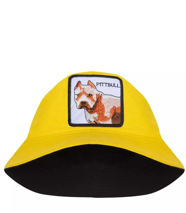 Oboustranná čepice BUCKET HAT s výšivkou pittbull