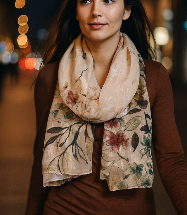 Dámský vzorovaný šátek 70x180