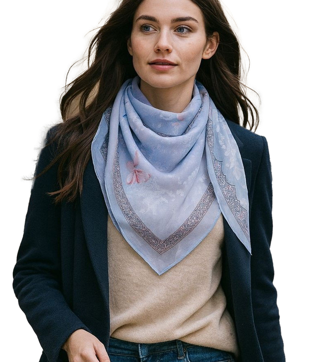Elegantní dámská šála s šíleným vzorem 70x70