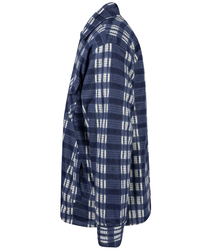 Teplá fleecová kostkovaná pánská košile zateplená kožešinou