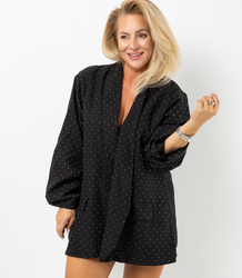 Oversize bunda zdobená krystaly STARDUST