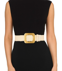 Pletený dámský opasek s velkou sponou