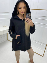 Teplá silná BLUZA s rozparkem