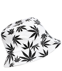 Oboustranná čepice BUCKET HAT potisk listů