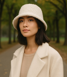 Dámský klobouk z měkké plyšové látky