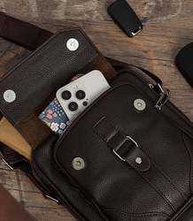 Pánská malá obdélníková polstrovaná taška elegantní