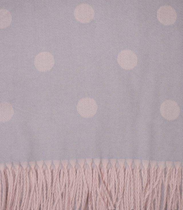 Tkaná šála šátek s puntíky 2 barvy