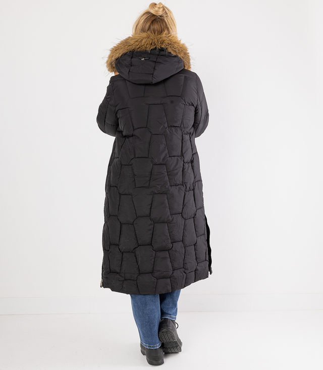 Dlouhá prošívaná zimní bunda URBAN LONG PUFF PLUS SIZE