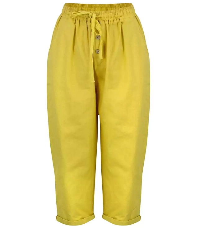 Letní plátěné kalhoty 3/4 chino šortky