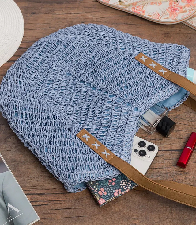 Dámská plážová taška boho openwork pro letní košík shopper