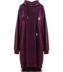 Šaty Velurová mikina s nápisem