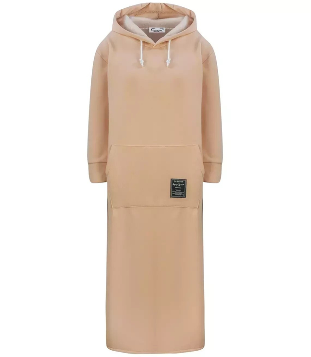 Dlouhé mikinové oversize šaty