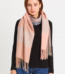 Dámská kostkovaná šála s třásněmi 190x80