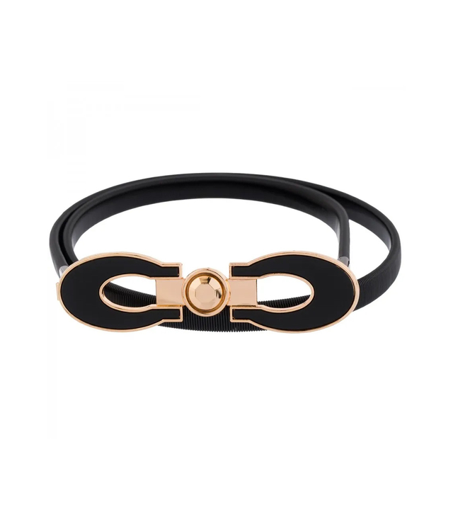 Dámský pásek s ozdobnou sponou k šatům