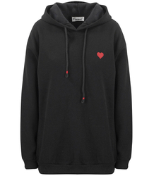 Silná mikina s kapucí OVERSIZE love HEART