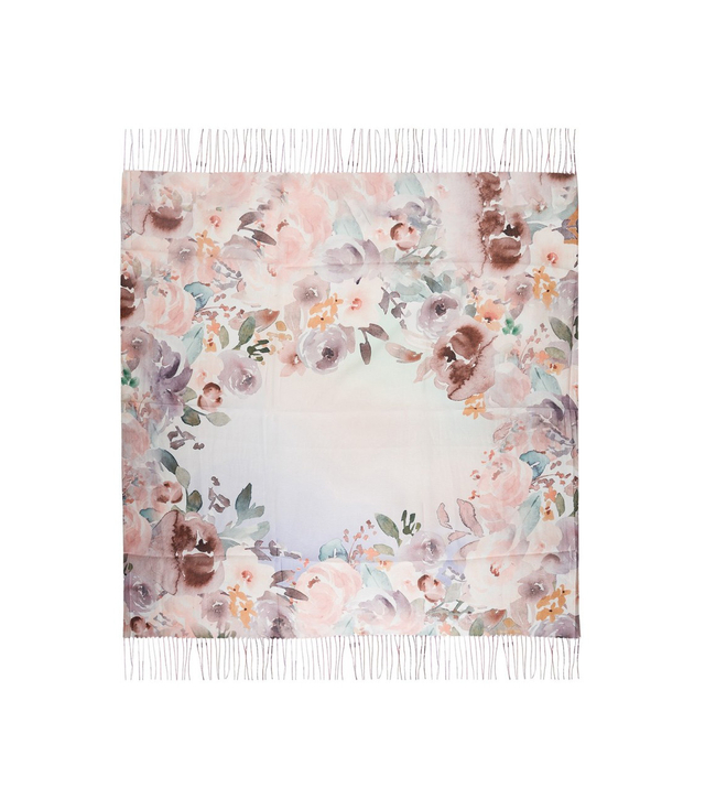 Dámský šátek s květinovým vzorem 100x100