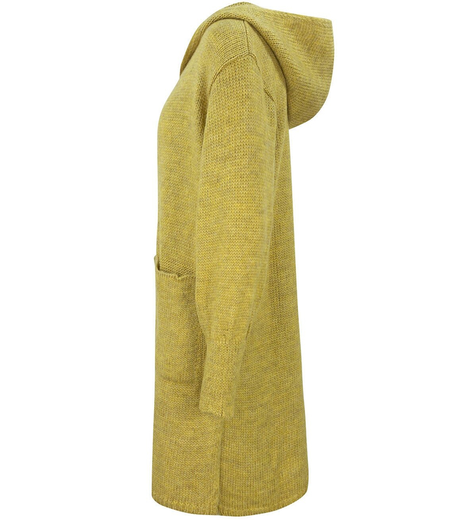 Dlouhý tlustý svetr CARDIGAN bufetový rukáv