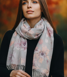 Dámská šála s květinovým vzorem 180x70