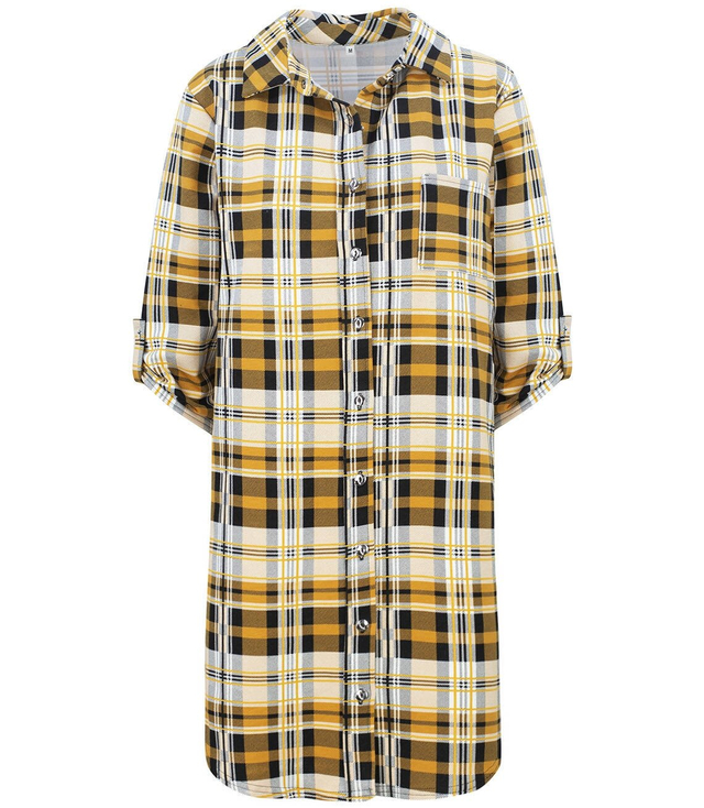 Dlouhá košile TU TUNIKA Emisette CASUAL kostkovaná