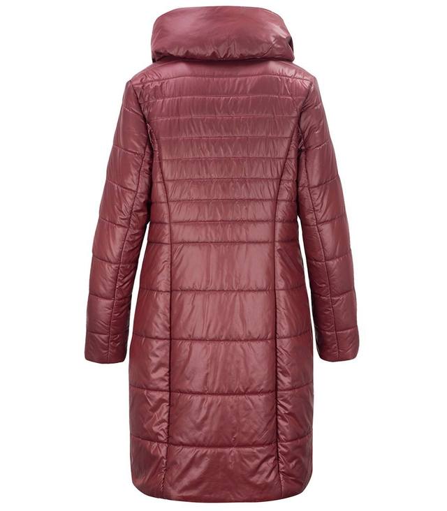 Dámský dlouhý elegantní prošívaný zateplený kabát AMELIA