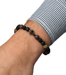 Pánský náramek s přírodními kameny