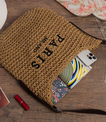 PARIS MILANO pletená kabelka s řemínkem z ekokůže