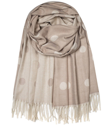 Tkaná šála šátek s puntíky 2 barvy