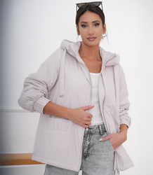 Dámská přechodná bunda oversize s kapucí ZUZA