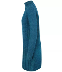 Pletené šaty s rolákem a vlněným rolákem