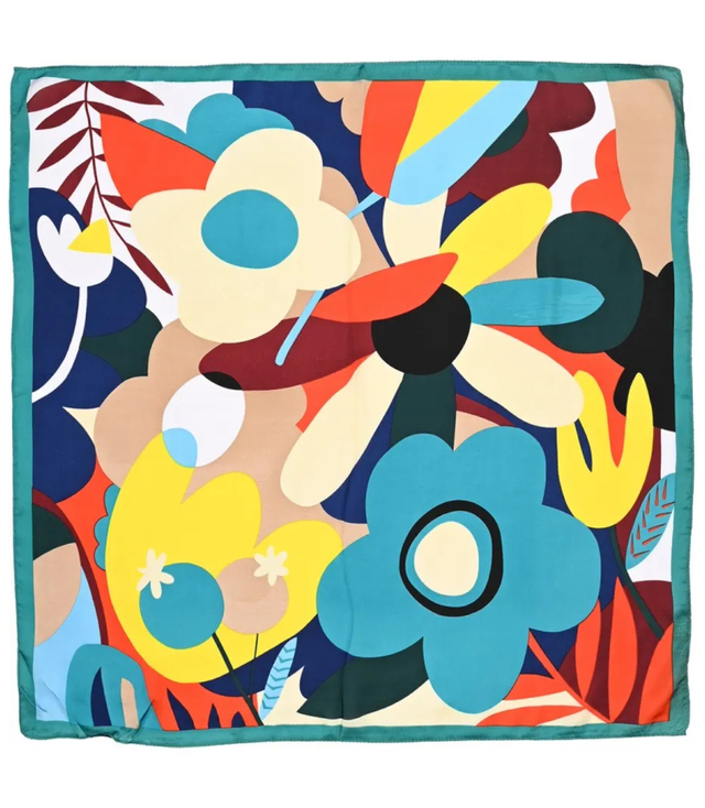 Stylová elegantní šála Mix krásných vzorů 70x70 cm