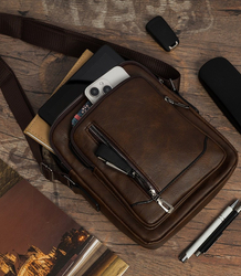 Pánská malá obdélníková polstrovaná taška elegantní