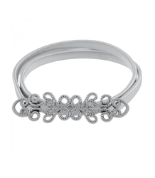 Dámský pásek s ozdobnou sponou k šatům