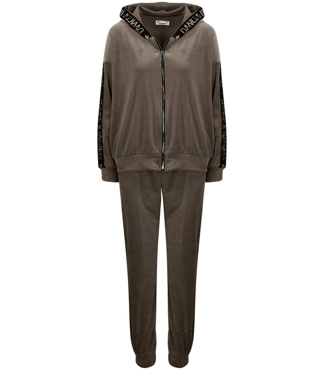 Velurová souprava DRES s opaskem