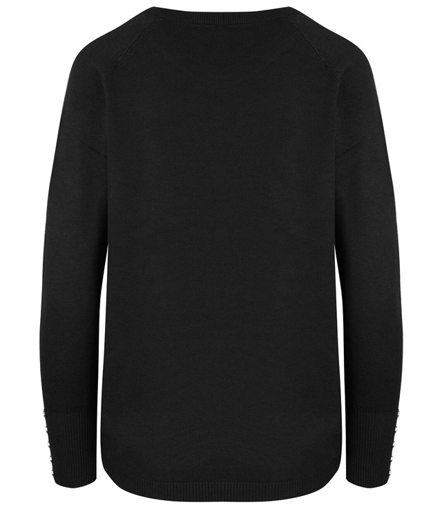 Klasický hladký dámský svetr na knoflíky MARIA