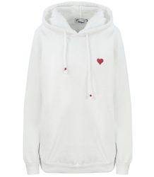 Silná mikina s kapucí OVERSIZE love HEART