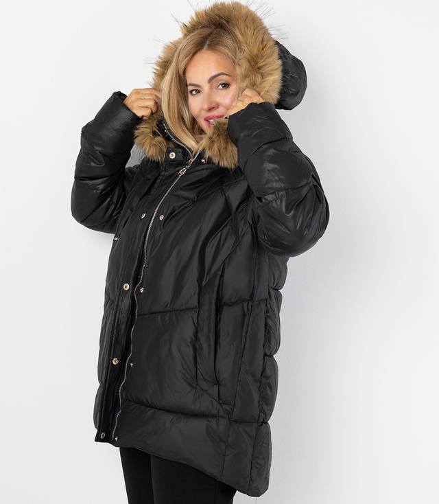Teplá zimní bunda s kožešinovou kapucí URBAN EXPLORER PLUS SIZE