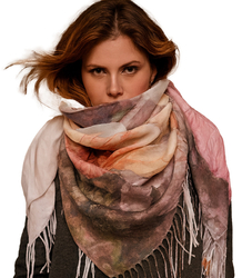 Dámský šátek s květinovým vzorem 100x100