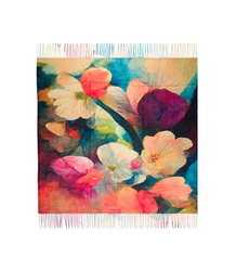 Dámský šátek s květinovým vzorem 100x100