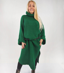 Žebrovaný svetr s rolákem MAXI