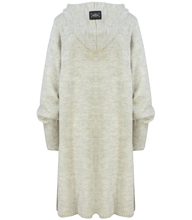 Dlouhý tlustý svetr CARDIGAN bufetový rukáv