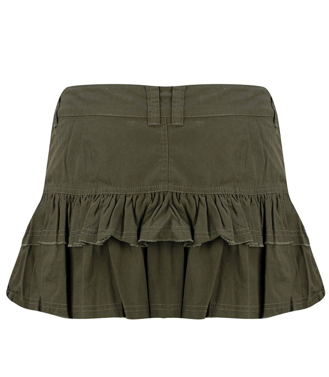 Krátká mini sukně s volánky ve stylu boků