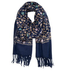 Dámská vzorovaná šála s třásněmi 