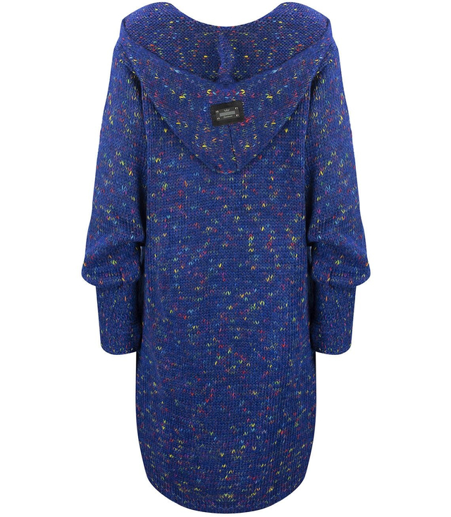 Dlouhý tlustý svetr CARDIGAN bufetový rukáv