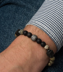 Pánský náramek s přírodními kameny