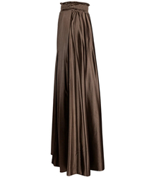 Dlouhá elegantní saténová sukně s rozparkem EWA