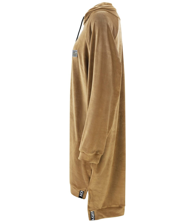 Šaty Velurová mikina s nápisem