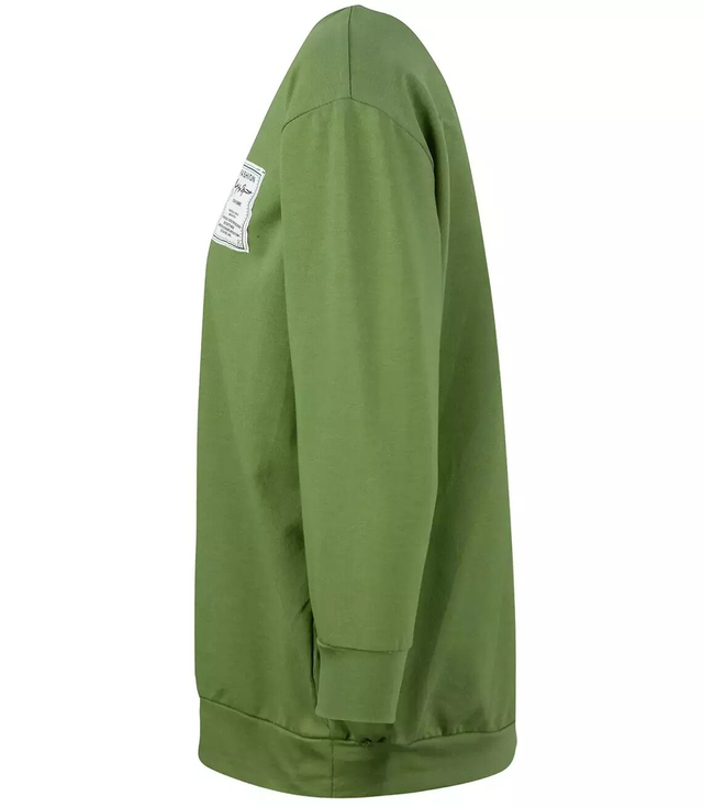 Tenká bavlněná mikina s výstřihem do V