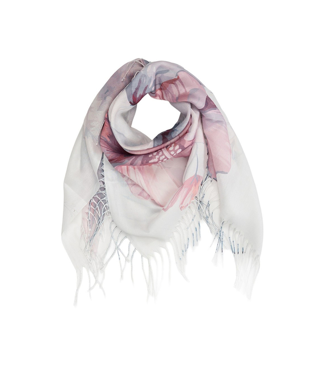 Dámský šátek s květinovým vzorem 100x100