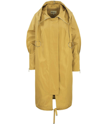 Dámský přechodný kabát oversize s kapucí